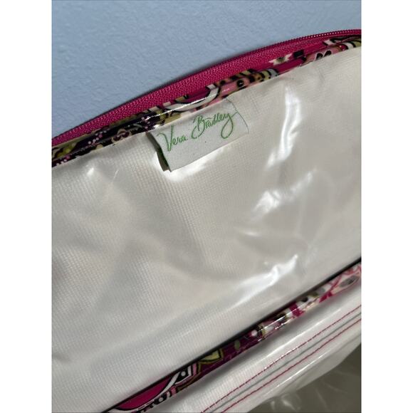 Vera Bradley Cooler Insulated Lunch Tote Bag RETIRED PRINT Paisley Pink Flowers - Picture 2 of 11